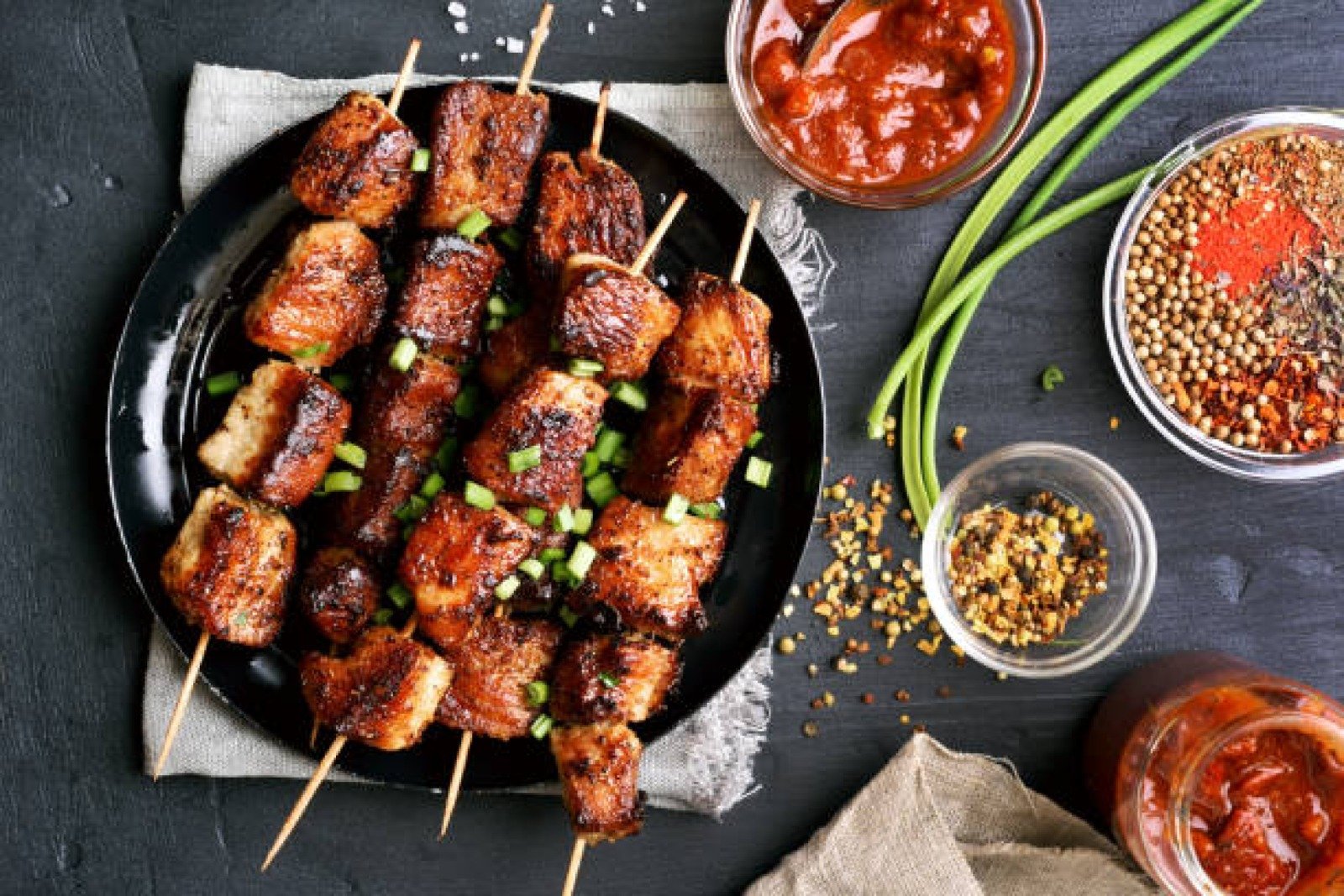 Goat meat bbq